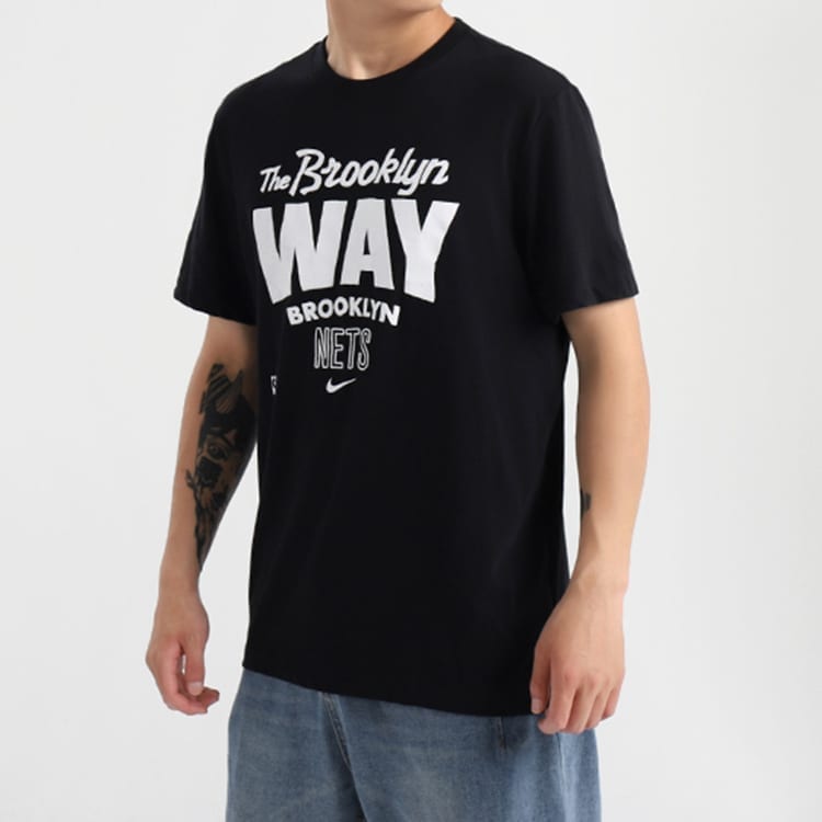 Nike Dri Fit NBA Jersey T Shirts Men's Black Crew Neck Moderate Straight Fit CK8800-010