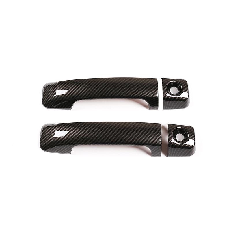 For Toyota FJ Cruiser 2007-2021 ABS Carbon Fiber/Silver/Matt black Car Outer Door Handle Cover Trim Auto Accessories Stickers