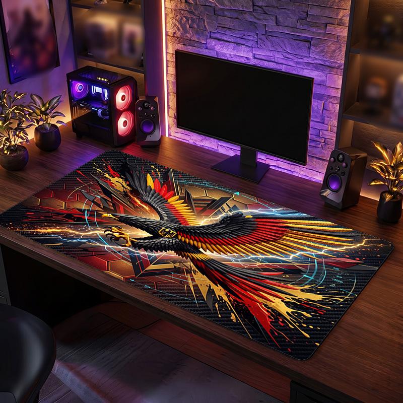 Germany Football Crest Mouse Pad, Extended Non Slip Rubber Desk Mat for Gaming Office Laptop Fan Gift