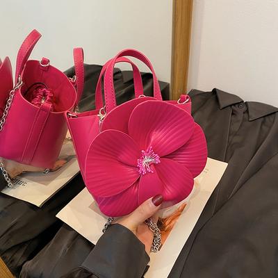 Kadın Omuz Çantaları PU Çiçekli Klasik Sadelik Postacı Çantaları Tatlı Renk Kadınsı Moda