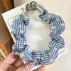 Anti-lost Stretchable Phone Lanyard Plaid Keychain Bag Pendant Scrunchie Phone Wrist Strap  Women