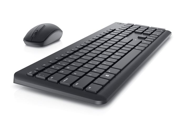 Dell keyboard and mouse km3322w - ensemble clavier et souris - sans fil - 2.4 ghz - azerty - français - noir