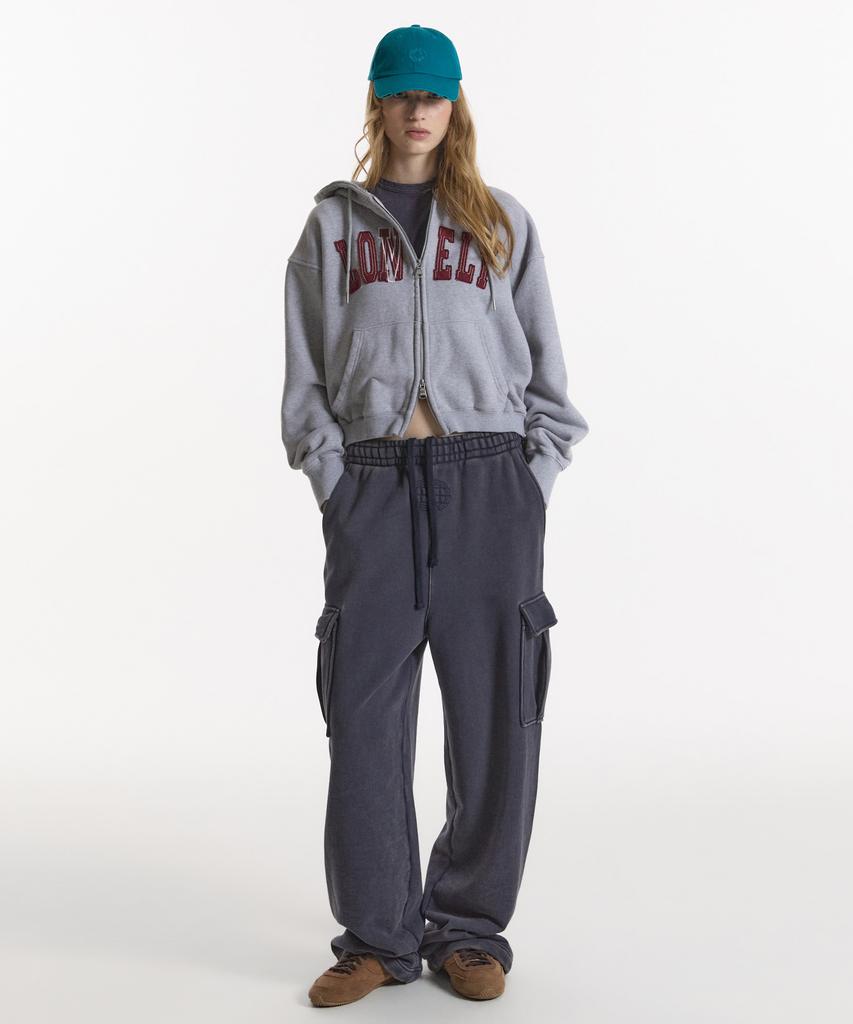 NOHANT Washed Cargo Sweat Pants Navy