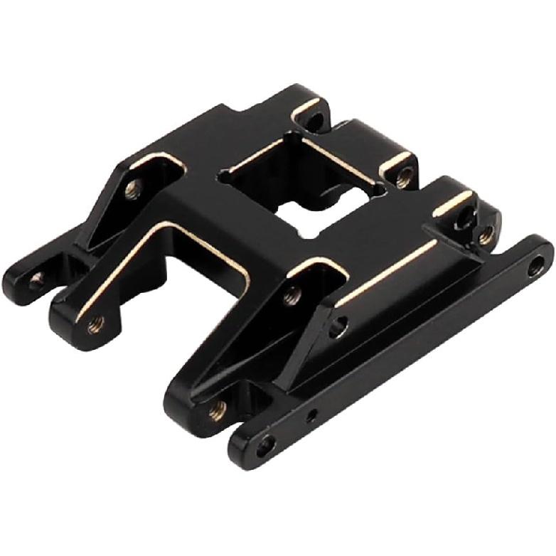 Black Coating Brass Skid Plate Transmission Mount for 1/18 RC Crawler TRX4M Upgrade, 60g
