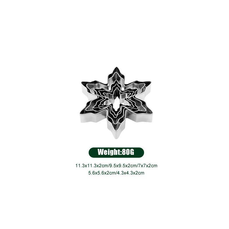 Stainless Steel Christmas Cookie Molds Snowflake Christmas Tree Gingerbread Man Cookie Molds DIY Baking Cookie Molds
