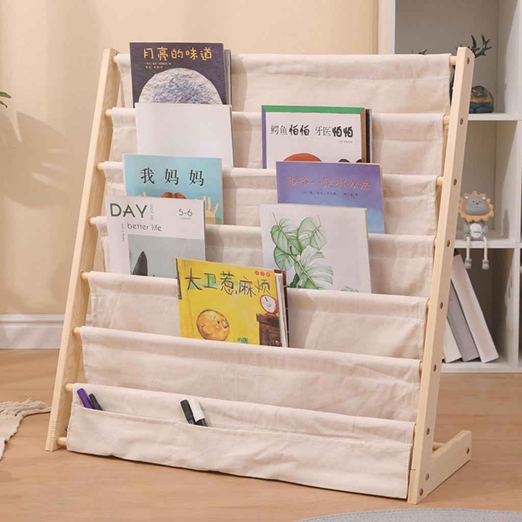 Rack Wooden Bookshelf Children's Bookcase Organizer