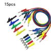 15 STÜCKE 4mm Stapelbar Bananenstecker Test Kit mit Für Alligator Clip Zurück Sonde