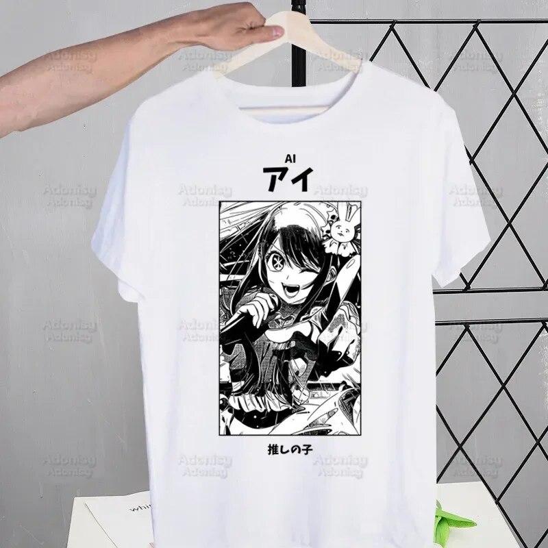 Oshi No Ko Anime T-shirts Summer Unisex Funny Print Ai