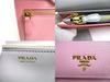 Authentic PRADA Pink and Gray Deer Leather Bifold Long Flap Wallet #a636  Refurbished