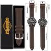 [CORROPELLE] Genuine Leather Watch Band, Quick Release, 18mm 19mm 20mm 21mm 22mm Replacement Strap, No Tools Required, Retro Elegant Crazy Horse