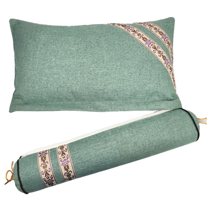 Nature Round-shaped Mugwort Pillow Neck-supporting Pillow Detachable Neck-relieving Pillow Cylindrical Neck Circle Pillows