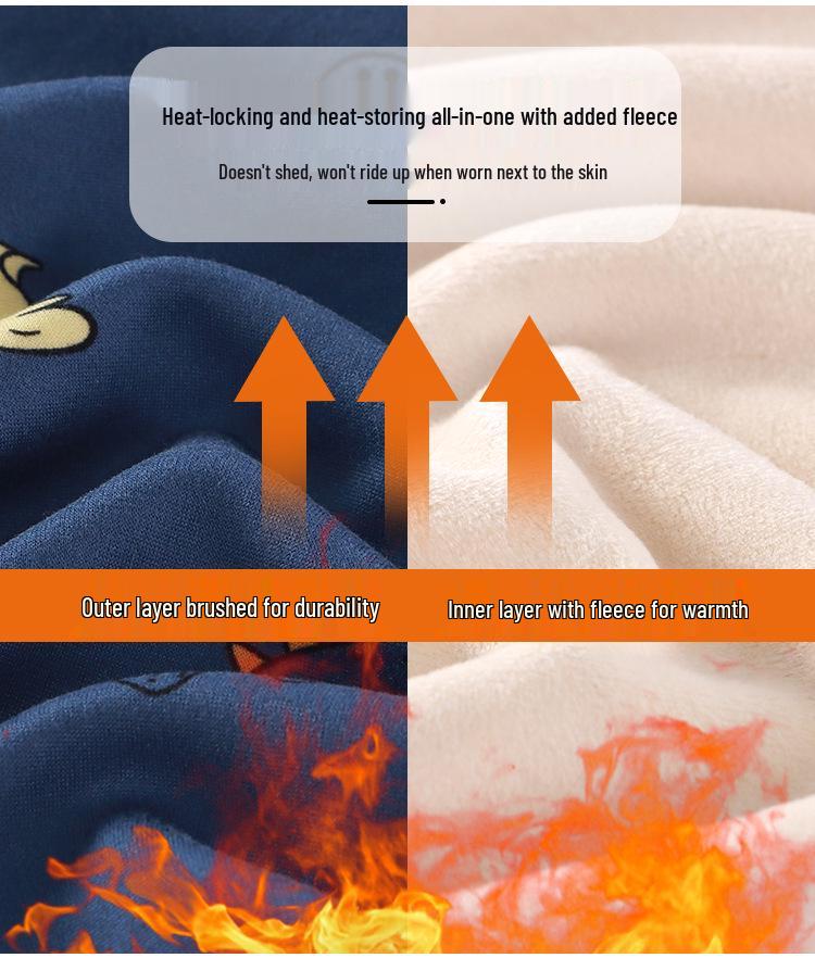 Kinder Fleece-gefüttertes Thermo-Unterwäsche-Set für Jungen & Mädchen - Gemütliche Herbstkleidung