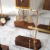 Jewelry Display T-Shape Bar Earrings Show Stand Shelf Wood Rings Holder Rack Jewelry Organizer for Home Decoration
