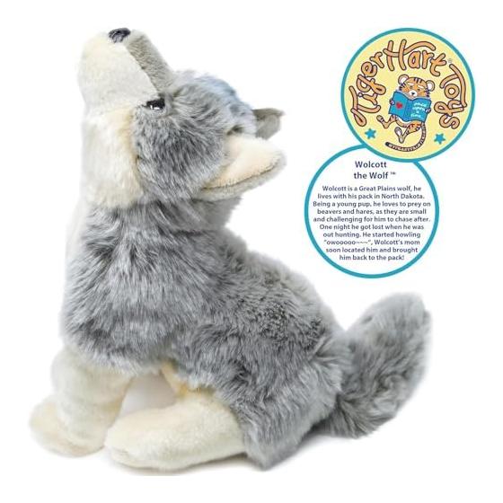 [VIAHART] Wolf Walcott Plush Toy M Size (Approx. 28cm) A Gray Wolf Quietly Cuddling Washable Stuffed Toy Cute [Parallel Import]