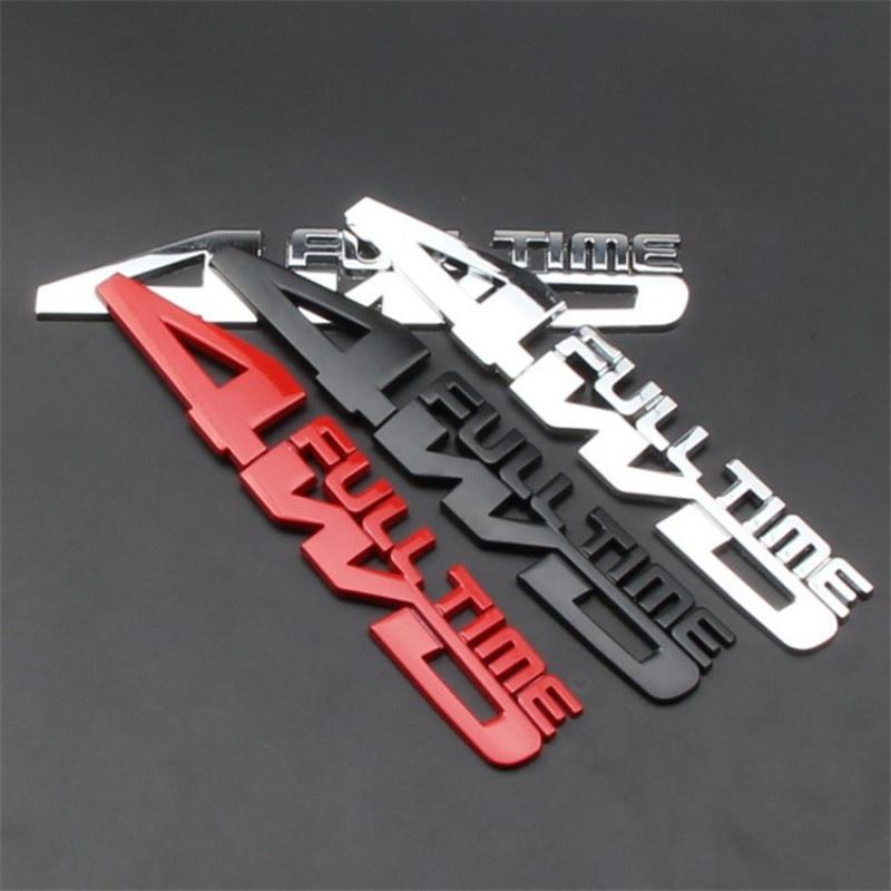 Car Styling Trunk Body Metal 3D Sticker 4WD Fulltime Emblem For Off-road Vehicle Four-wheel Drive Car Decoration Accessories