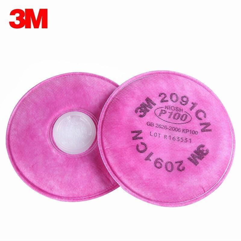 3M Kit Respiratore a Maschera Semifacciale 6200 con Filtri 2091 P100