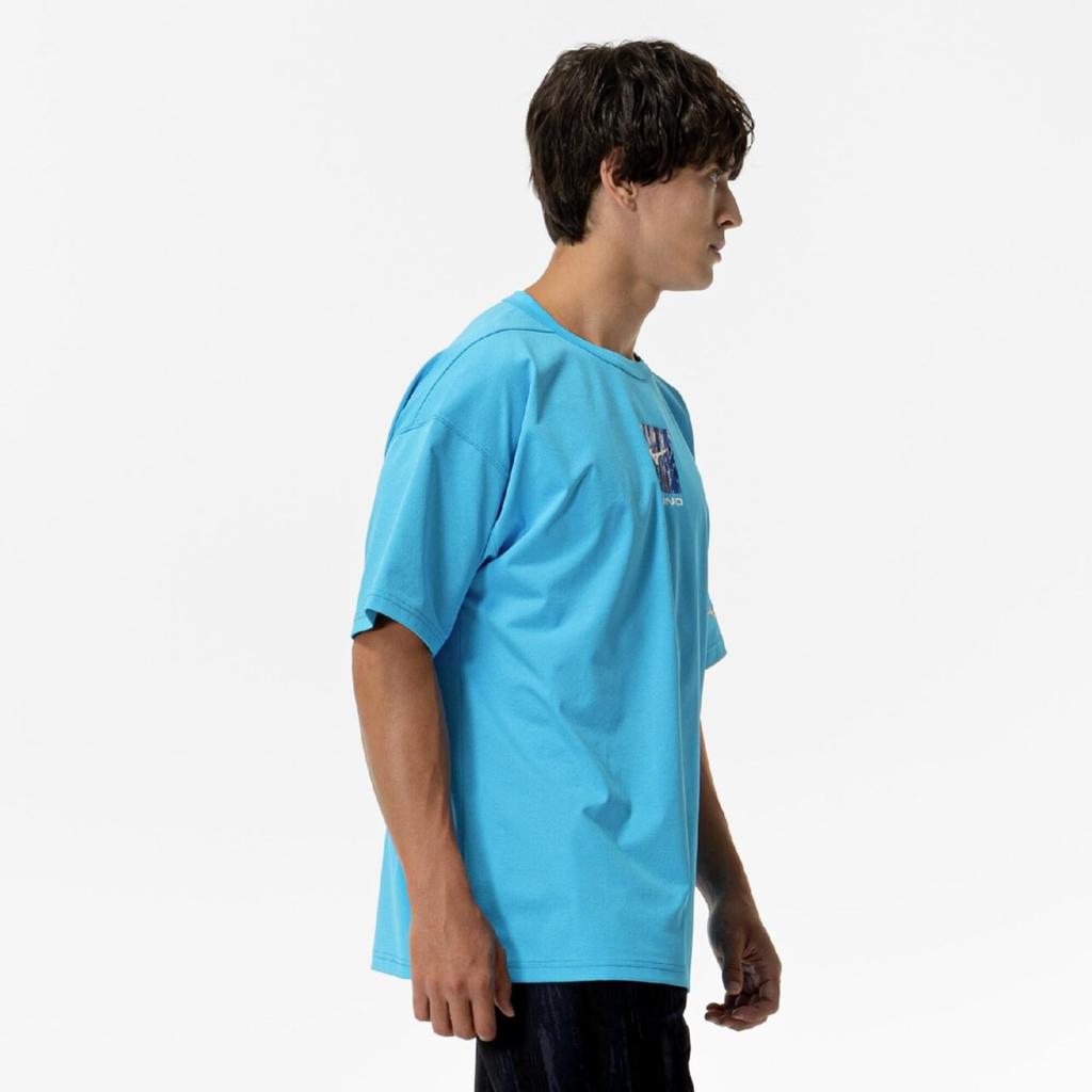 Mizuno Training Wear Soft Dry Blue T-Shirt, Moisture-Wicking, Quick-Drying, 32MAC033,
