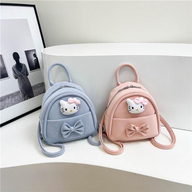 Sweet Hello Kitty Plush Doll Decoration Student Mini Backpack For Daily Use