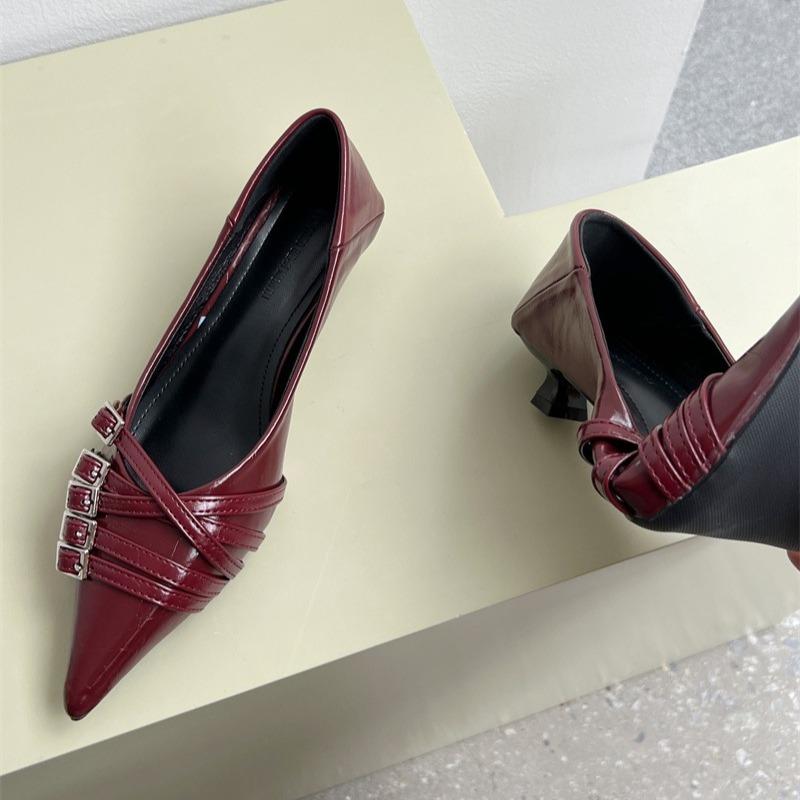 Fashion Fashion High Heels for Women New High Quality Square Toe Zipper Low Heel Leather Shoes Casual Trend Hot Selling Women's Shoes