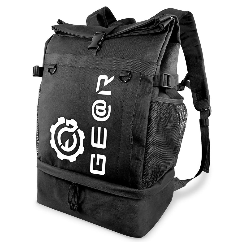 Geartle Allwetter-Rucksack, 30L, Wasserdicht, Herren-Design, Perfekt für Pendler, Rennräder, Radfahren, Crossbikes und geschäftliche Nutzung, Schwarz