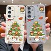 Case For Samsung Galaxy S25 S24 FE S23 Ultra A56 A16 A17 A36 A26 A55 A15 A25 A54 5G S22 Ultra Soft TPU Phone Cover Cartoon Christmas Tree Case Cover