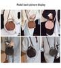 2025 Leopard Print Single Shoulder Crossbody: Women's Retro Round Handbag In Celebrity Fashion