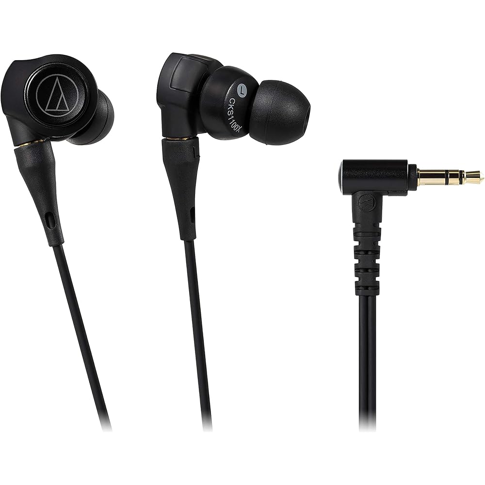 Audio-Technica ATH-CKS1100X Earphones, Wired, In-Ear, Deep Bass, Hi-Res, Hi-Res Audio Compatible,...