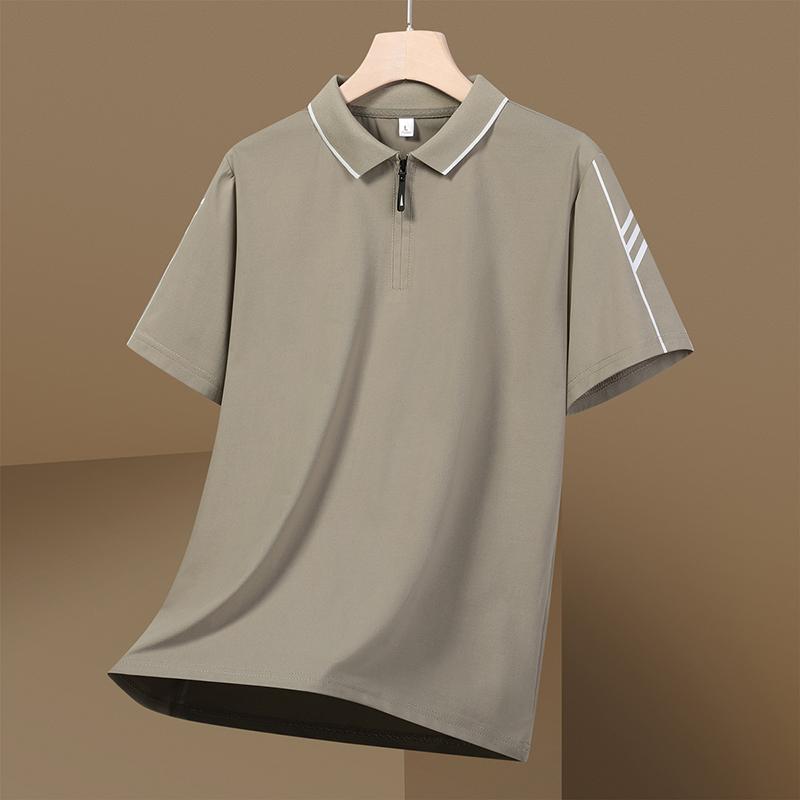 Summer Casual Polo Shirt Men's Business Versatile Men's Style Summer Casual Loose Collared Short Sleeved T-shirt