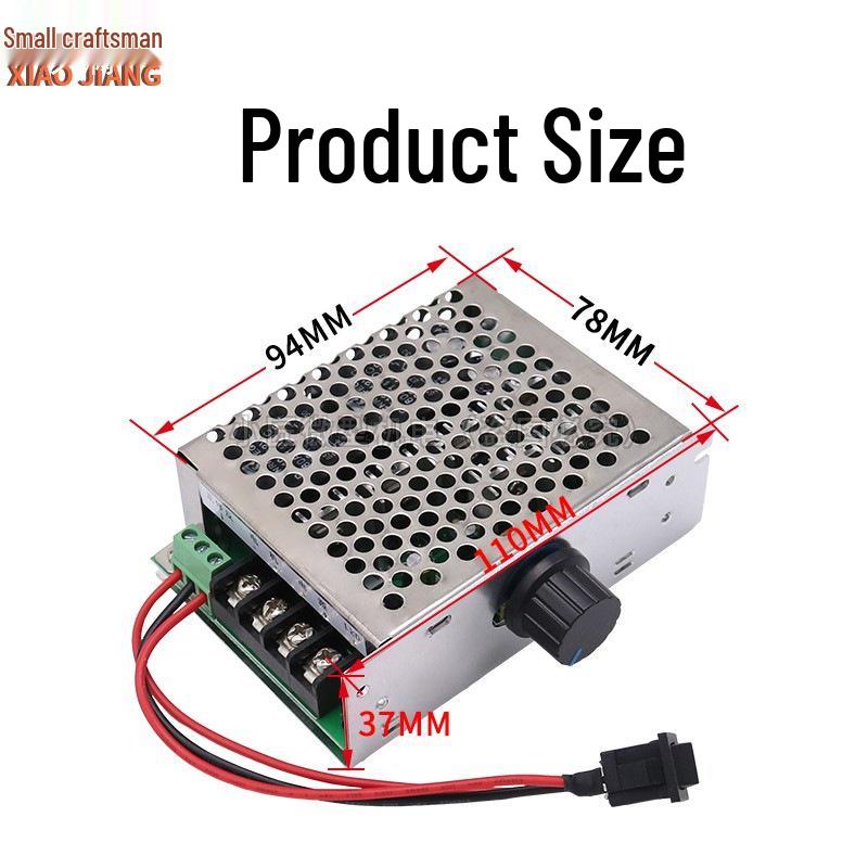 PWM DC Motor Speed Controller with Forward/Reverse Switch, 12V/24V/48V, 40A, Stepless Adjustment