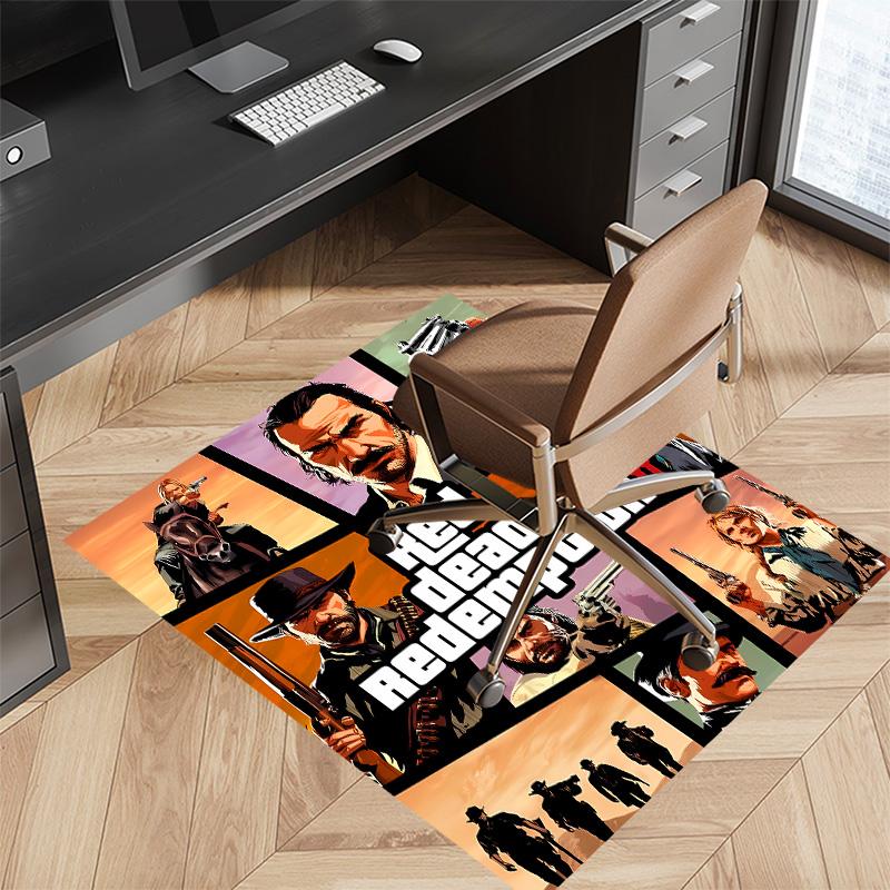 Red Dead Redemption1 Printed Absorbent Washable Carpet, Non-Slip Bathroom Mats, Kitchen Rugs, Yoga Mat,Living Room Entrance, Camping Picnic Rugs
