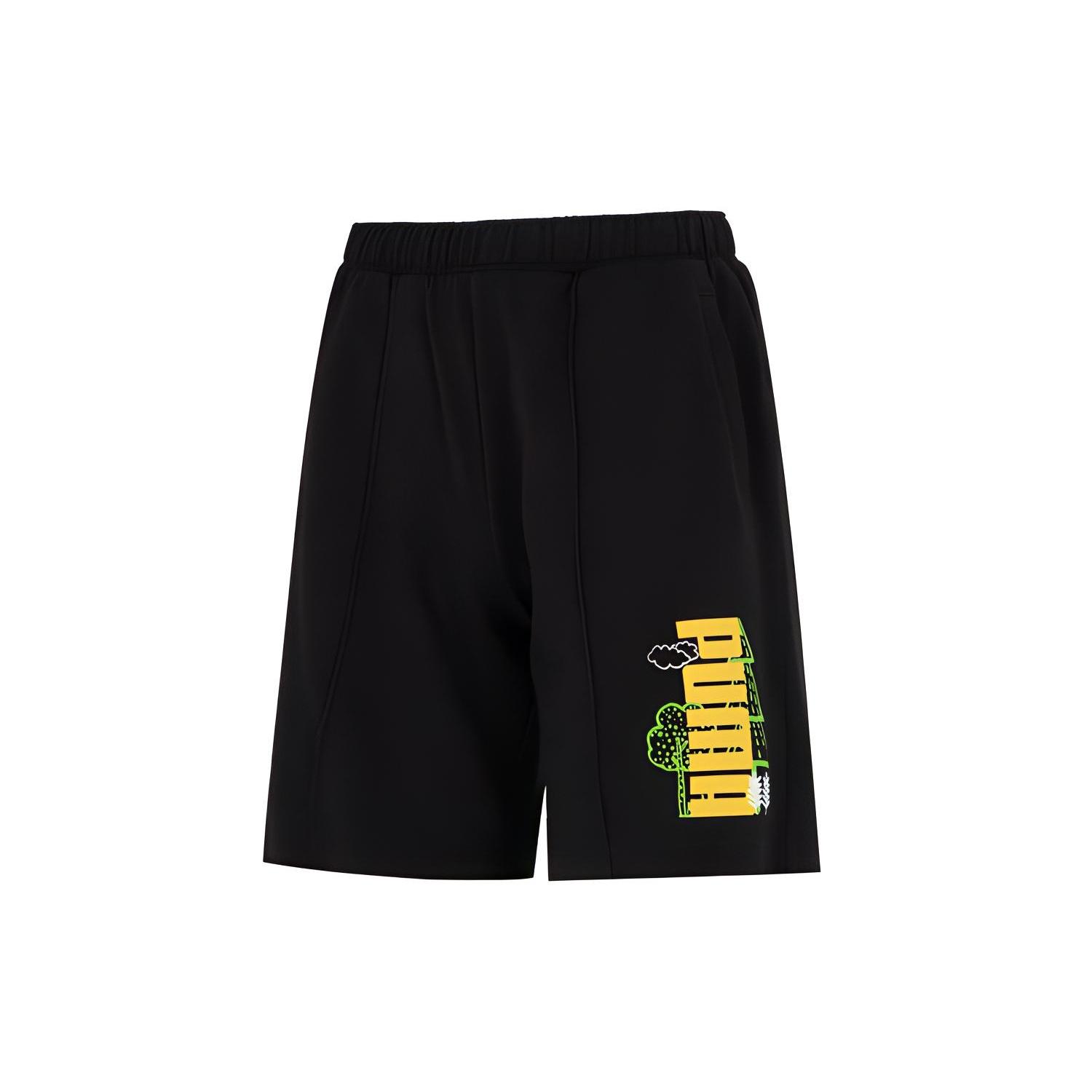 PUMA Logo Nature Shorts  Black  Men s 538777-01 XL