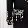 2026 European & American Star Fashion Beaded Rhinestone Lapel Mermaid Evening Gown