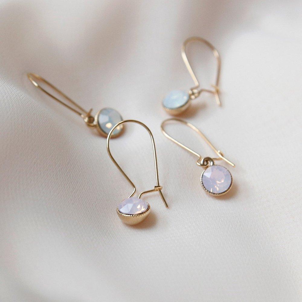 Jlauren M03407 Hoop Earrings Pink