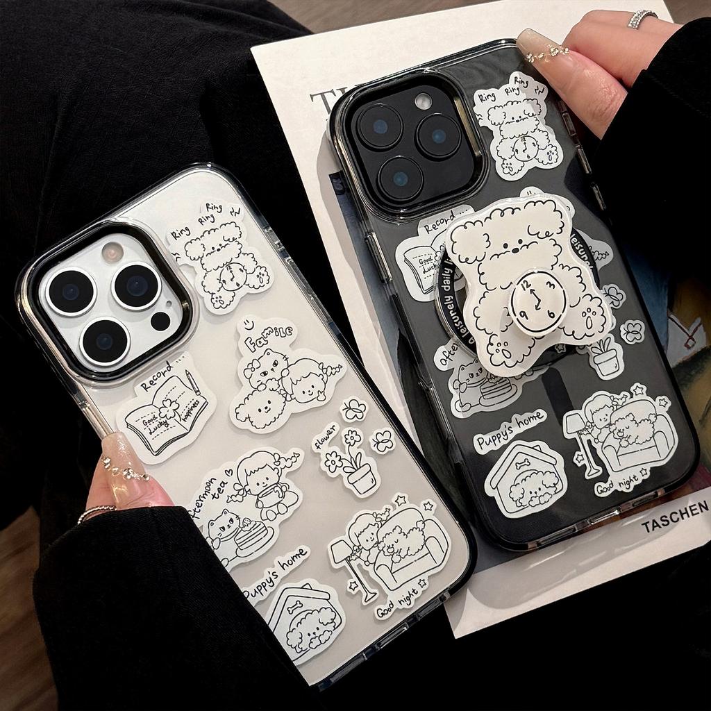 Magnetische Saugkraft Geeignet für IPhone16promax Apple 15 Handyhülle 13 Einfacher Welpe Rotierende Halterung