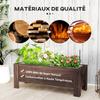 58L Garden Raised Bed Planter Grow Containers for Outdoor Patio Plant Flower Vegetable Pot Fir Wood, 100 x 36.5 x 36 cm, Carbonized Colour