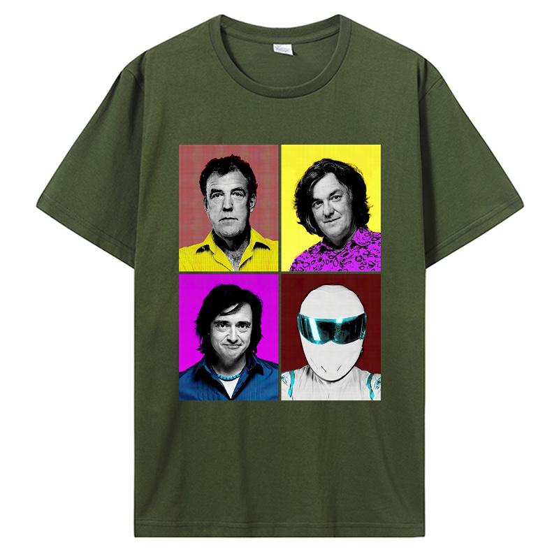Top Gear Inspired Artwork All In One T Shirt Pop Pop Art Top Gear Stig Jeremy James May Tshirt Unisex Cotton Tees Tops Harajuku