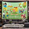 Wall Hanging Tapestry Custom NameBibi Blocksberg Pattern Personalized Printed Fabric Wall Decor