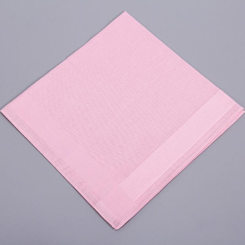 1Pc Hand Towel Female Solid Color Square Handkerchiefs Wedding Party Women's Cotton 40x40CM