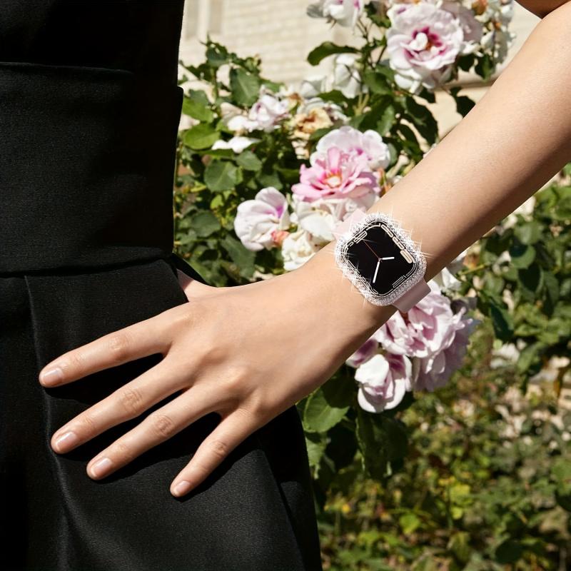 Sparkling Rhinestone For Apple Watch Case Fits 38/40/41/42/44/45/49mm Compatible with Ultra/SE/10/9/8/7/6/5/4