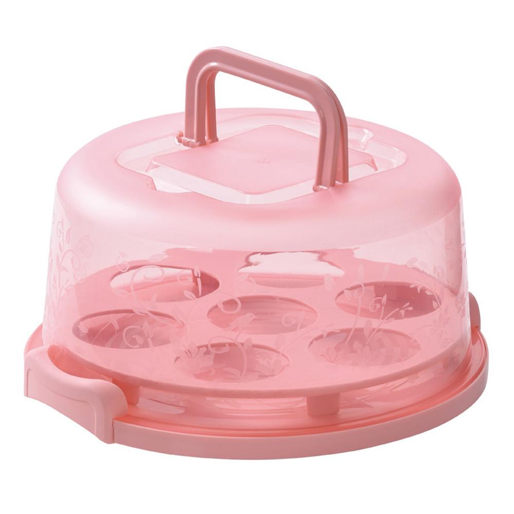 8 Inch Cake Carrier with Lid and Handle Cake Stand Round Cake Container Pie Carrier for Any 6-8 Inch Cake Storing