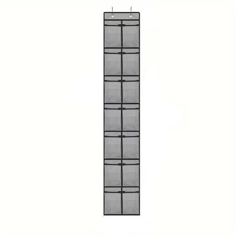 Breathable Over The Door Shoe Organizer Mesh Pockets Hanging Shoe Rack  Door Behind