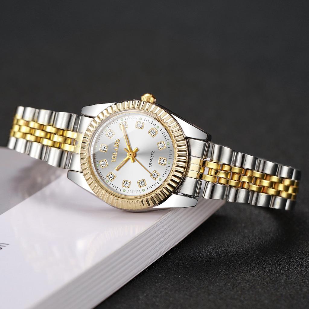 Fashion Rhinestone Women Quartz Watch Calendar Wristwatch Clock Gift Reloj Mujer