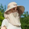 Lightweight Sunshade Sun Hat Wide Brim Neck Flap Hat Sunscreen Cap Women Picking Tea Hat  Fishing