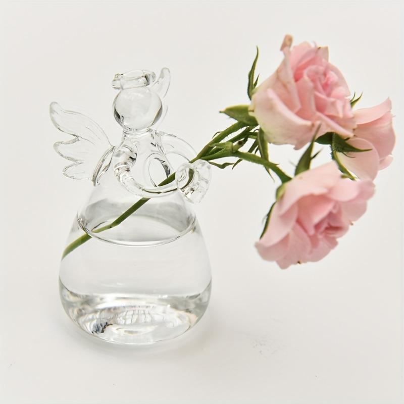 Modern Glass Flower Vase Compatible for Fresh or Artificial Flowers Cylindrical Round Vase with Smooth Sides Minimalist Wedding Centerpiece