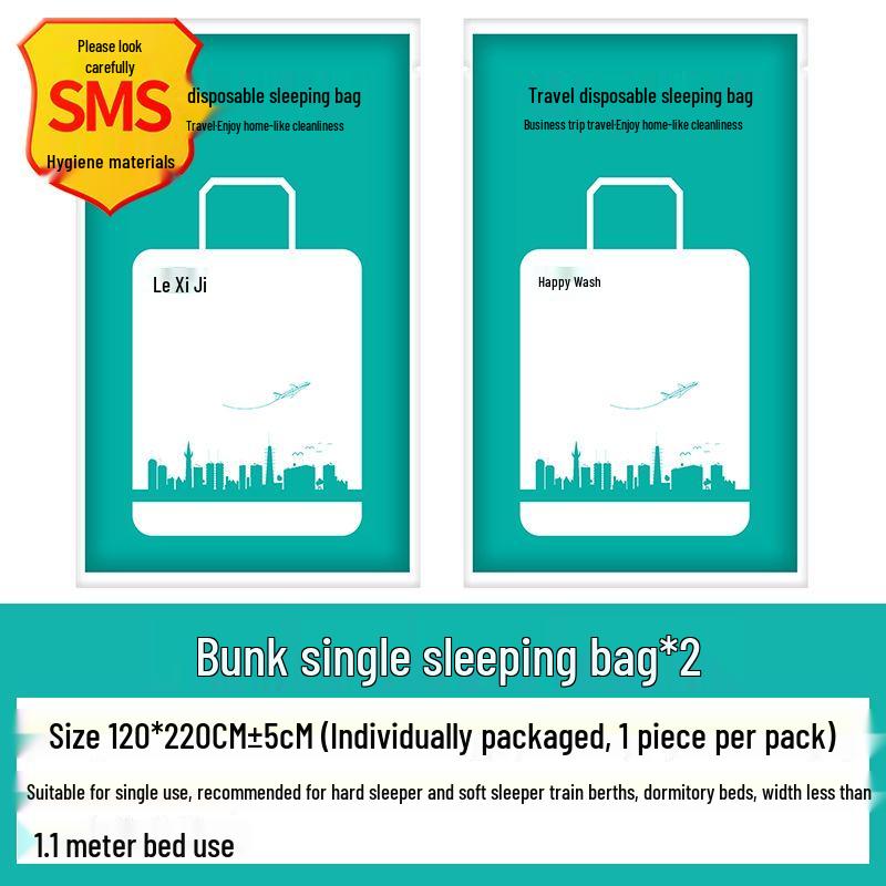 Travel Disposable Bed Set: Dirty-Proof Bed Sheets, Duvet Cover, Pillowcase, and Towel for Hotel or Train Sleeper.