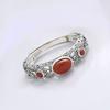 Chinese Retro Openwork Ring with Southern Red Agate