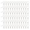Tarnish Resistant 304 Stainless Steel French Earring Hooks Flat Earring Hooks Ear Wire with Horizontal Loop Stainless Steel Color 14x17x2mm Hole: 2mm