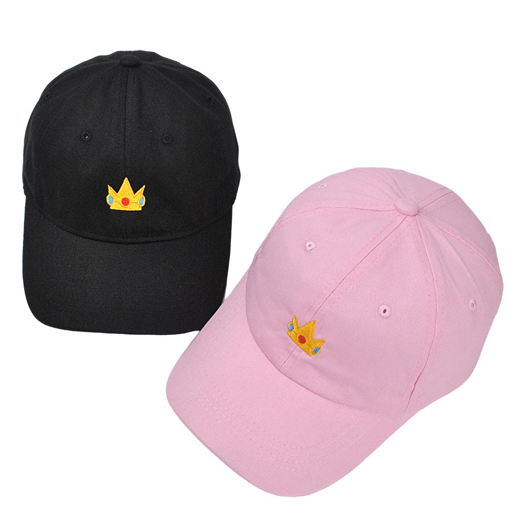 Crown Embroidered Baseball Cap Princess Peach Girl Hat Rosalina Dad Cap Spring Summer Beach Women Comfortable Sun Hat