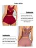 Sleeveless Ribbed Scalloped Camisole & Shorts - European/American Style Women's Casual Homewear