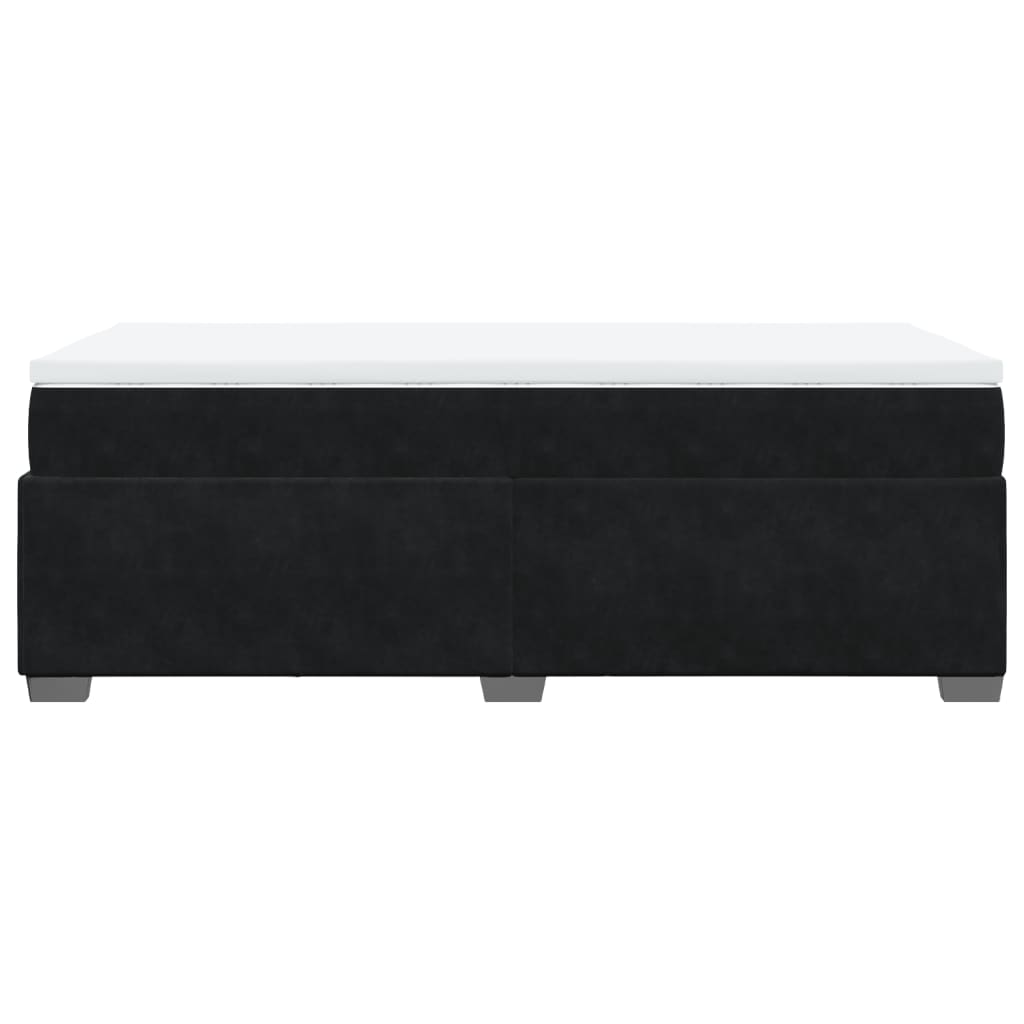 Box Spring Bed with Mattress Black 80x200 cm Velvet